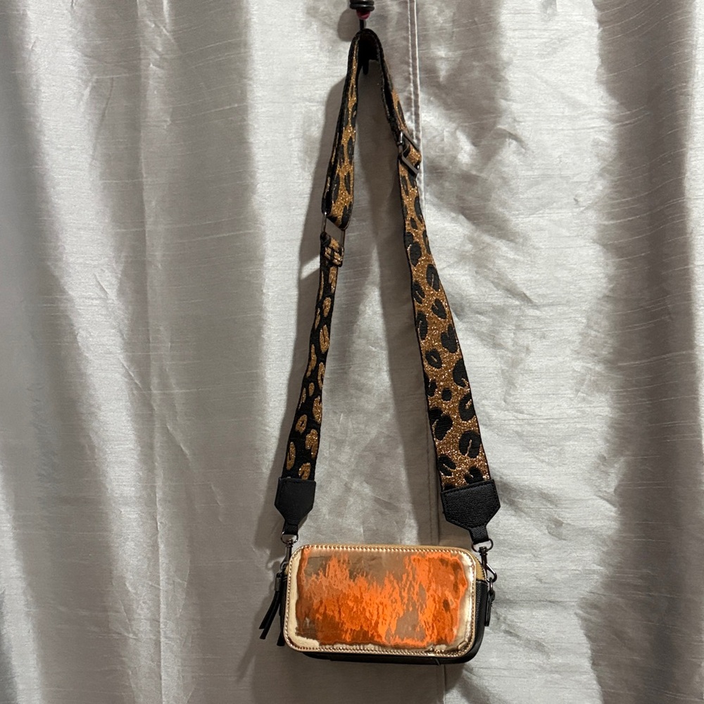 Stylish Orange and Black Women's Bag